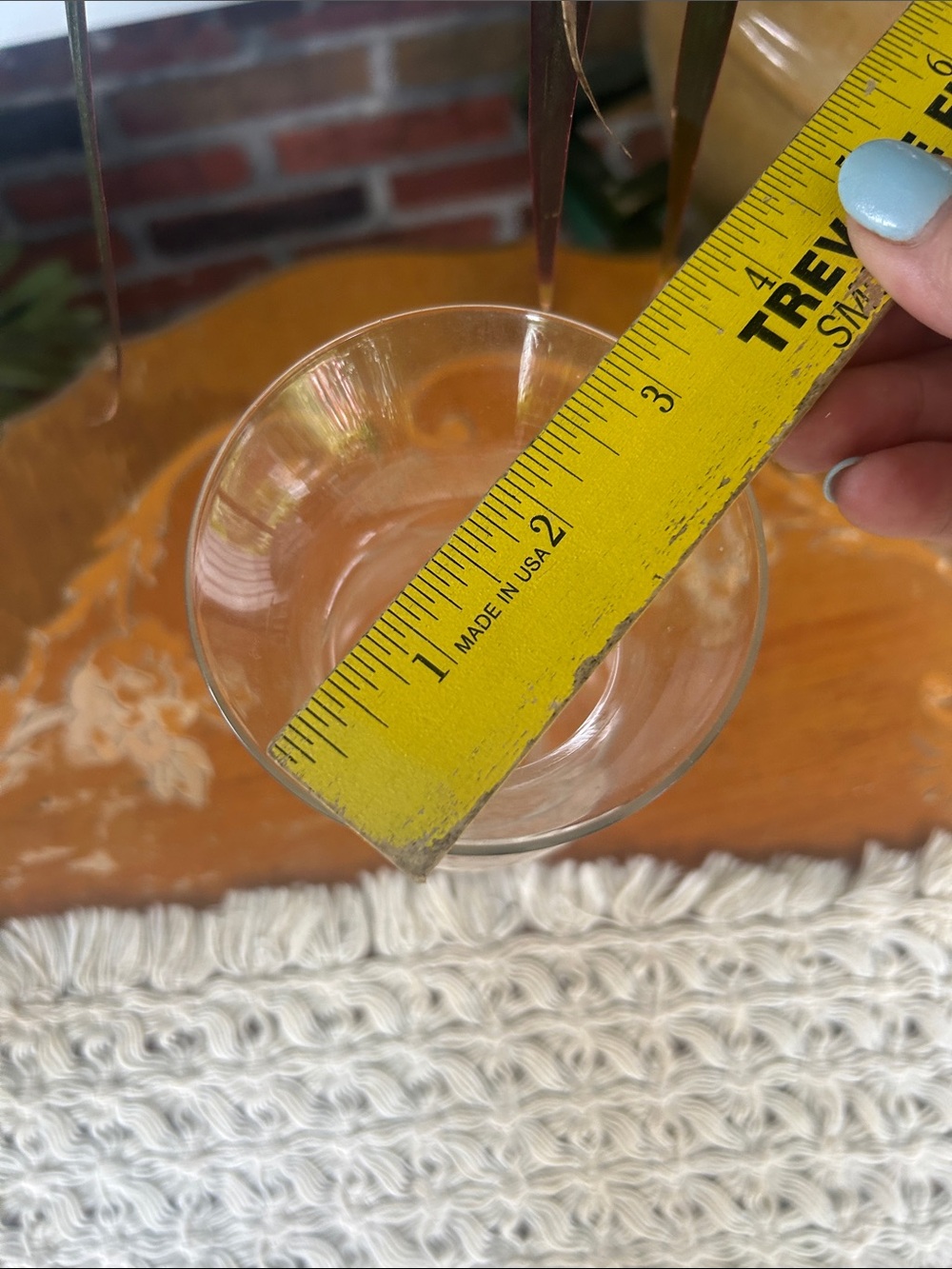 Vintage Clear Etched Glass Hurricane Vase with Grape Motif - - Picture 9 of 9